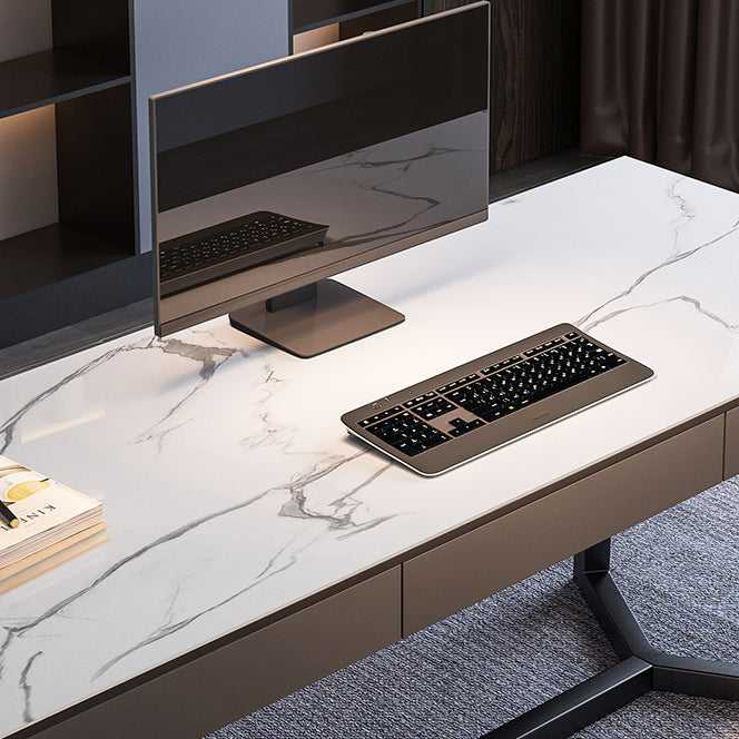 Home Industrial Rectangular Writing Desk Office Desk con patas de metal