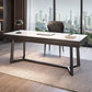 Home Industrial Rectangular Writing Desk Office Desk con patas de metal