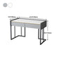 Industrial Stone Writing Desk Rectangular Sled Office Desk for Home