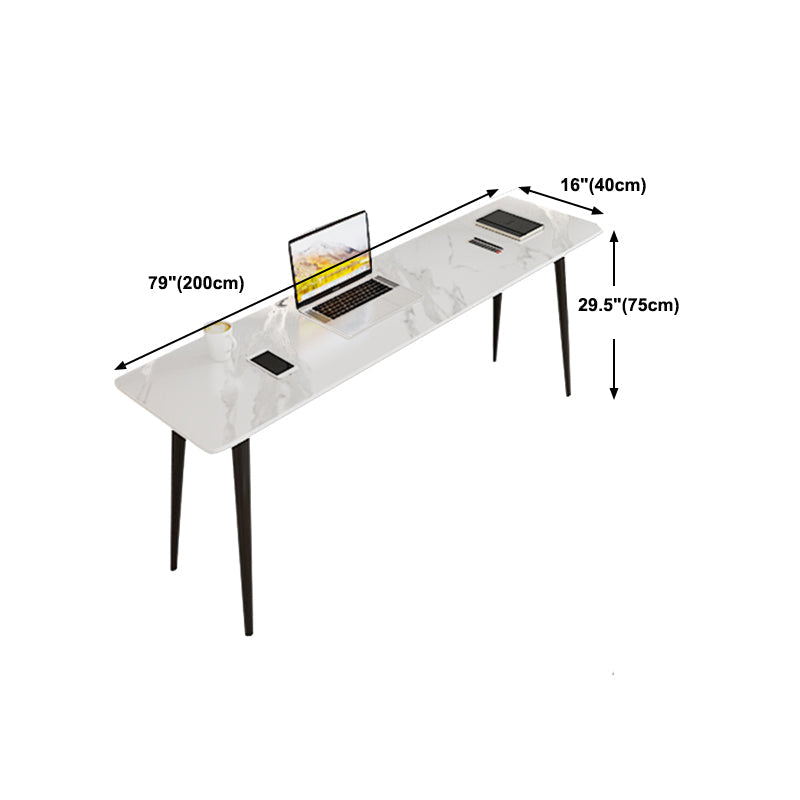 Industrial Rectangular Writing Desk Home Stone Office Desk with Metal Legs Clearhalo 'furn' 'furn_office_desk' 'Furniture' 'Office Desks' 'Office Furniture' 'office_desk' 5971904