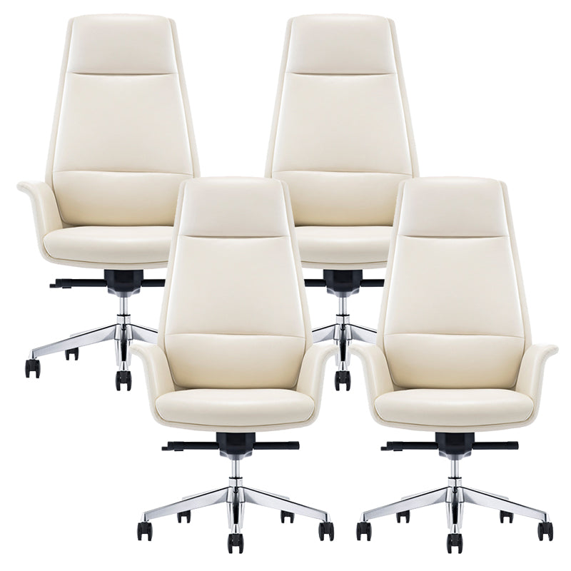 Contemporary Adjustable Seat Height Chair Conference Swivel Chair 4 Piece Set With Headrest Clearhalo 'furn' 'furn_office_chair' 'Furniture' 'Office Chairs' 'Office Furniture' 'office_chair' 5972023