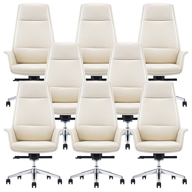 Contemporary Adjustable Seat Height Chair Conference Swivel Chair 8 Piece Set With Headrest Clearhalo 'furn' 'furn_office_chair' 'Furniture' 'Office Chairs' 'Office Furniture' 'office_chair' 5972027