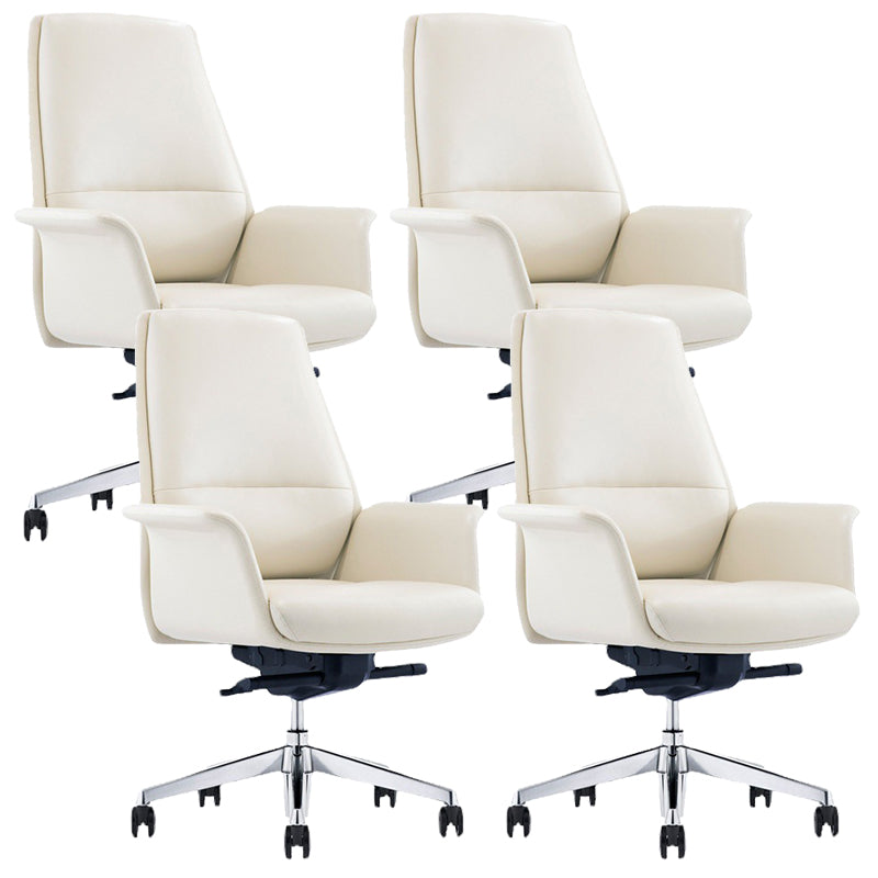 Contemporary Adjustable Seat Height Chair Conference Swivel Chair 4 Piece Set Without Headrest Clearhalo 'furn' 'furn_office_chair' 'Furniture' 'Office Chairs' 'Office Furniture' 'office_chair' 5972032