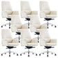 Contemporary Adjustable Seat Height Chair Conference Swivel Chair 8 Piece Set Without Headrest Clearhalo 'furn' 'furn_office_chair' 'Furniture' 'Office Chairs' 'Office Furniture' 'office_chair' 5972034