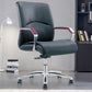 Contemporary Arm Chair Fixed Arms Blue Faux Leather Office Chair Casters 1 Piece Without Headrest Clearhalo 'furn' 'furn_office_chair' 'Furniture' 'Office Chairs' 'Office Furniture' 'office_chair' 5972119