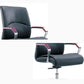 Contemporary Arm Chair Fixed Arms Blue Faux Leather Office Chair Clearhalo 'furn' 'furn_office_chair' 'Furniture' 'Office Chairs' 'Office Furniture' 'office_chair' 5972120