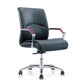 Contemporary Arm Chair Fixed Arms Blue Faux Leather Office Chair Clearhalo 'furn' 'furn_office_chair' 'Furniture' 'Office Chairs' 'Office Furniture' 'office_chair' 5972130