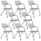 Contemporary Fixed Arms Swivel Chair Gray Cushion Conference Chair 8 Piece Set Clearhalo 'furn' 'furn_office_chair' 'Furniture' 'Office Chairs' 'Office Furniture' 'office_chair' 5972146