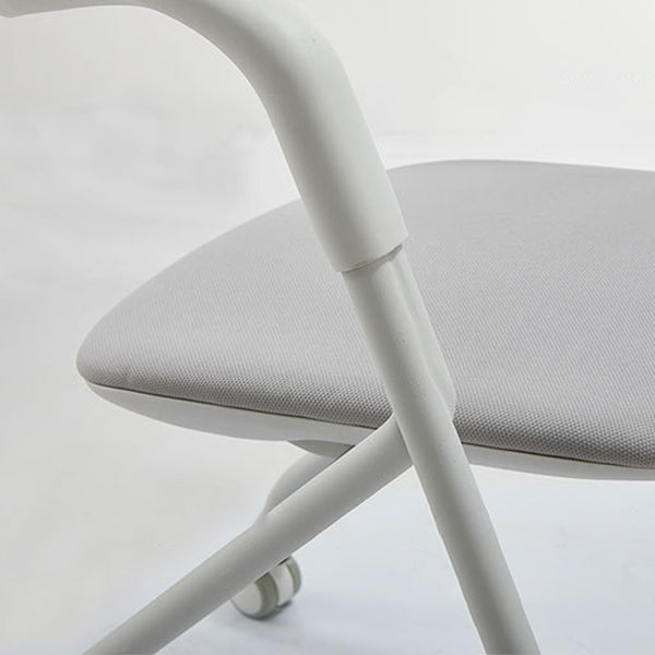 Contemporary Fixed Arms Swivel Chair Gray Cushion Conference Chair Clearhalo 'furn' 'furn_office_chair' 'Furniture' 'Office Chairs' 'Office Furniture' 'office_chair' 5972150