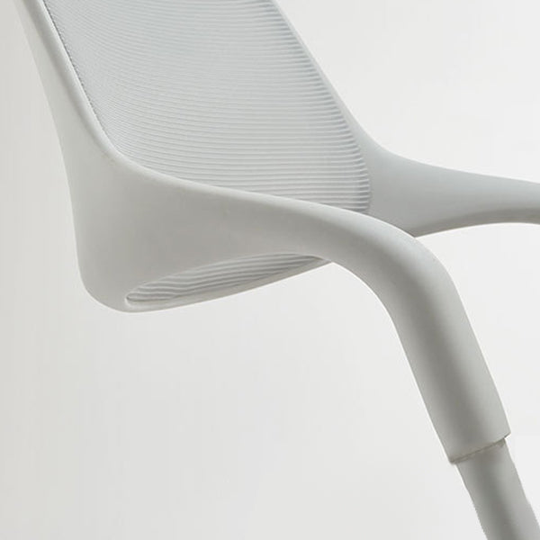 Contemporary Fixed Arms Swivel Chair Gray Cushion Conference Chair Clearhalo 'furn' 'furn_office_chair' 'Furniture' 'Office Chairs' 'Office Furniture' 'office_chair' 5972151