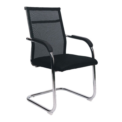 Modern Arms Included Chair Mid-Back Metal Base Chair in Black/Brown 1 Piece Black Clearhalo 'furn' 'furn_office_chair' 'Furniture' 'Office Chairs' 'Office Furniture' 'office_chair' 5972160