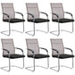 Modern Arms Included Chair Mid-Back Metal Base Chair in Black/Brown 6 Piece Set Brown Clearhalo 'furn' 'furn_office_chair' 'Furniture' 'Office Chairs' 'Office Furniture' 'office_chair' 5972171