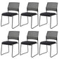 Contemporary No Wheels Conference Chair Plastic Back Armless Office Chair