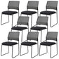 Contemporary No Wheels Conference Chair Plastic Back Armless Office Chair