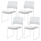 Contemporary No Wheels Conference Chair Plastic Back Armless Office Chair