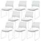 Contemporary No Wheels Conference Chair Plastic Back Armless Office Chair