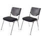 Armless Mid Back Vinyl Office Chair Modern Black Back Conference Chair Without Writing Pad 2 Piece Set Four Legs Clearhalo 'furn' 'furn_office_chair' 'Furniture' 'Office Chairs' 'Office Furniture' 'office_chair' 5972211