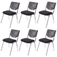 Armless Mid Back Vinyl Office Chair Modern Black Back Conference Chair Without Writing Pad 6 Piece Set Four Legs Clearhalo 'furn' 'furn_office_chair' 'Furniture' 'Office Chairs' 'Office Furniture' 'office_chair' 5972215