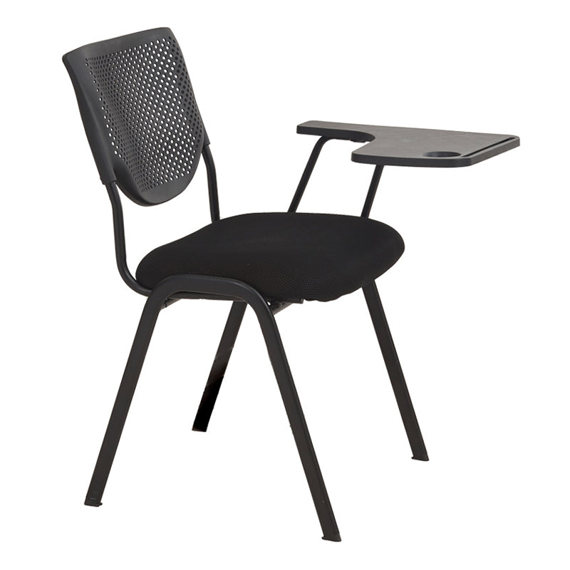 Armless Mid Back Vinyl Office Chair Modern Black Back Conference Chair Clearhalo 'furn' 'furn_office_chair' 'Furniture' 'Office Chairs' 'Office Furniture' 'office_chair' 5972216