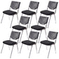 Armless Mid Back Vinyl Office Chair Modern Black Back Conference Chair Without Writing Pad 8 Piece Set Four Legs Clearhalo 'furn' 'furn_office_chair' 'Furniture' 'Office Chairs' 'Office Furniture' 'office_chair' 5972217