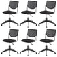 Armless Mid Back Vinyl Office Chair Modern Black Back Conference Chair Without Writing Pad 6 Piece Set With Wheels Clearhalo 'furn' 'furn_office_chair' 'Furniture' 'Office Chairs' 'Office Furniture' 'office_chair' 5972223