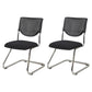 Armless Mid Back Vinyl Office Chair Modern Black Back Conference Chair Without Writing Pad 2 Piece Set Arch Clearhalo 'furn' 'furn_office_chair' 'Furniture' 'Office Chairs' 'Office Furniture' 'office_chair' 5972226