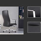 Contemporary Arm Chair Fixed Arms Wheels Black Leather High Back Chair Clearhalo 'furn' 'furn_office_chair' 'Furniture' 'Office Chairs' 'Office Furniture' 'office_chair' 5972245