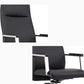 Contemporary Arm Chair Fixed Arms Wheels Black Leather High Back Chair Clearhalo 'furn' 'furn_office_chair' 'Furniture' 'Office Chairs' 'Office Furniture' 'office_chair' 5972247