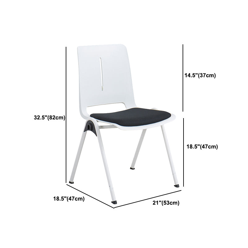 18" silla de oficina plástica sin brazos contemporánea ancha de la silla de escritorio