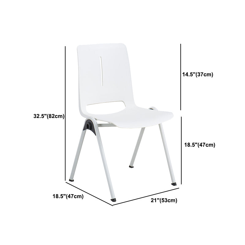 18" silla de oficina plástica sin brazos contemporánea ancha de la silla de escritorio