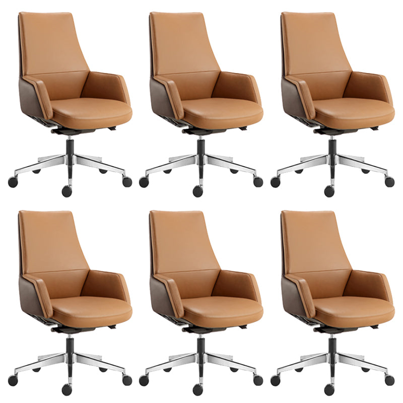 Zeitgenössischer Kunstleder Ergonomischer Stuhl High Back Conference Stuhl