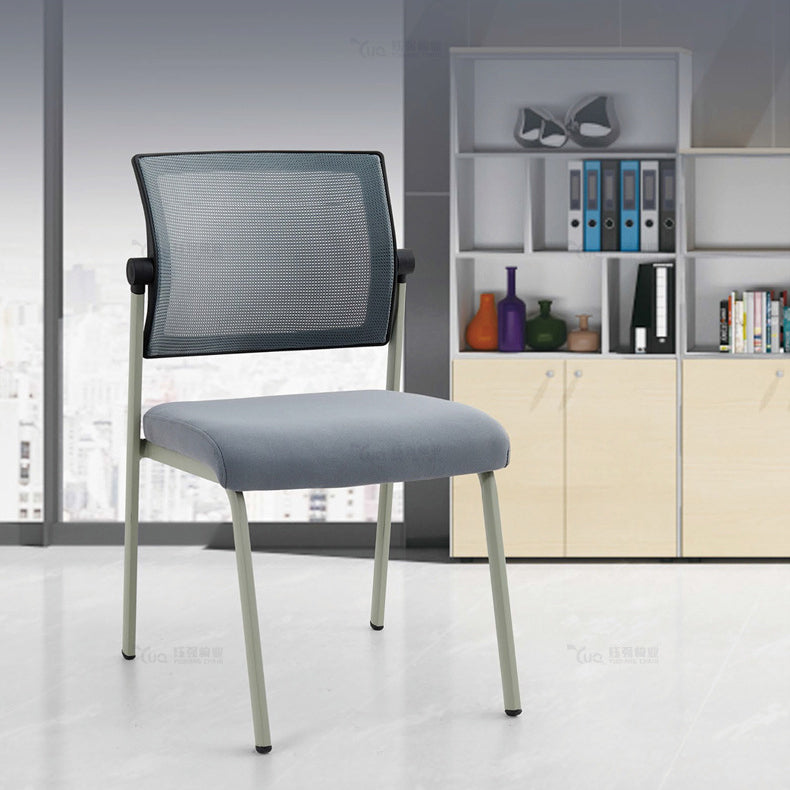 22" Wide Contemporary Desk Chair Armless No Wheels Office Chair Clearhalo 'furn' 'furn_office_chair' 'Furniture' 'Office Chairs' 'Office Furniture' 'office_chair' 5972301