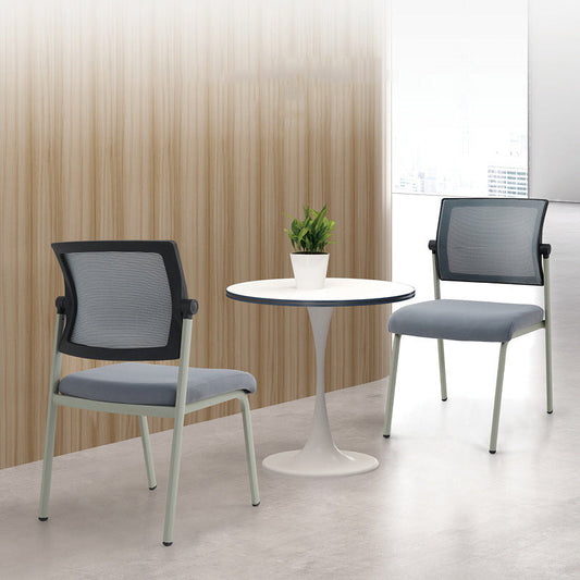 22 "幅の現代的なデスクチェアアームレスホイールなしオフィスチェア