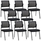 22" Wide Contemporary Desk Chair Armless No Wheels Office Chair Black 8 Piece Set Clearhalo 'furn' 'furn_office_chair' 'Furniture' 'Office Chairs' 'Office Furniture' 'office_chair' 5972304