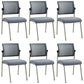 22" Wide Contemporary Desk Chair Armless No Wheels Office Chair Grey 6 Piece Set Clearhalo 'furn' 'furn_office_chair' 'Furniture' 'Office Chairs' 'Office Furniture' 'office_chair' 5972306
