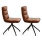 18" Wide Contemporary Desk Chair No Wheels Faux Leather Office Chair