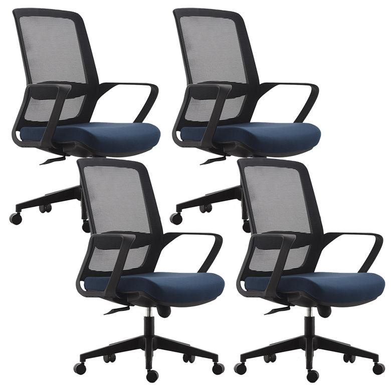 Silla de brazo contemporánea Ruedas de brazos fijos Altura de asiento Ajustable Silla de oficina