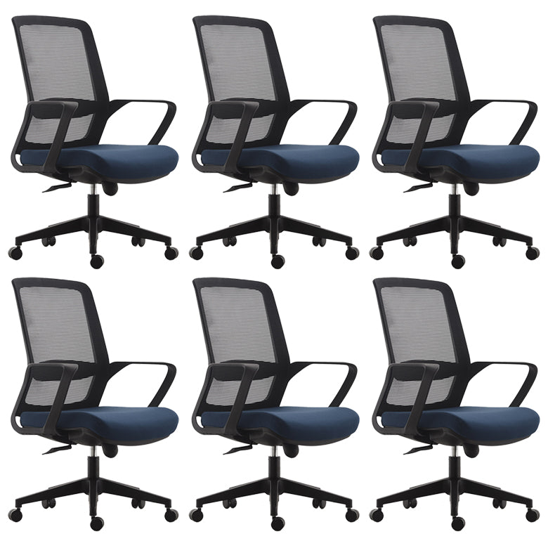 Silla de brazo contemporánea Ruedas de brazos fijos Altura de asiento Ajustable Silla de oficina