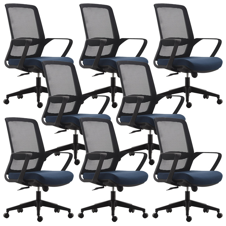 Silla de brazo contemporánea Ruedas de brazos fijos Altura de asiento Ajustable Silla de oficina