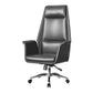 Contemporary Faux Leather Adjustable Chair Conference Swivel Chair Black 1 Piece High-Back (Over 22 in.) Clearhalo 'furn' 'furn_office_chair' 'Furniture' 'Office Chairs' 'Office Furniture' 'office_chair' 5972476