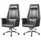 Contemporary Faux Leather Adjustable Chair Conference Swivel Chair Black 2 Piece Set High-Back (Over 22 in.) Clearhalo 'furn' 'furn_office_chair' 'Furniture' 'Office Chairs' 'Office Furniture' 'office_chair' 5972478
