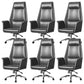 Contemporary Faux Leather Adjustable Chair Conference Swivel Chair Black 6 Piece Set High-Back (Over 22 in.) Clearhalo 'furn' 'furn_office_chair' 'Furniture' 'Office Chairs' 'Office Furniture' 'office_chair' 5972481