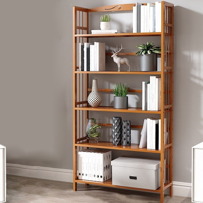 Estante de bambú vertical moderno Etagere Espresso estantería para dormitorio