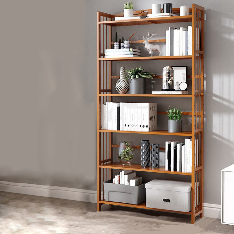 Estante de bambú vertical moderno Etagere Espresso estantería para dormitorio