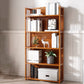 Estante de bambú vertical moderno Etagere Espresso estantería para dormitorio