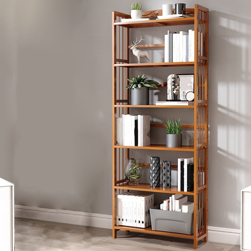 Estante de bambú vertical moderno Etagere Espresso estantería para dormitorio
