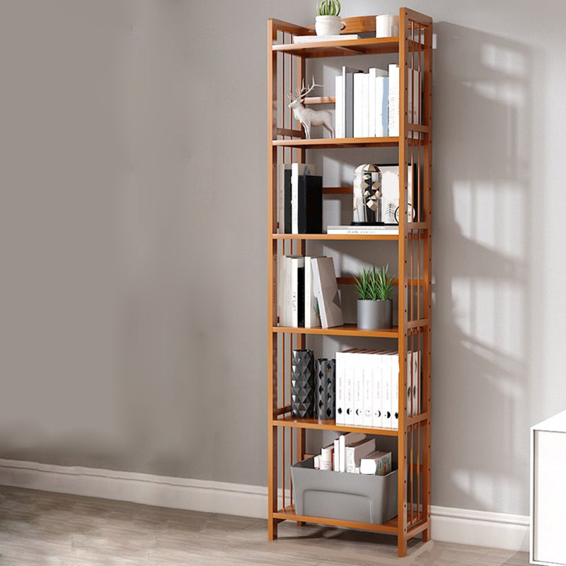 Estante de bambú vertical moderno Etagere Espresso estantería para dormitorio