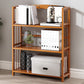 Estante de bambú vertical moderno Etagere Espresso estantería para dormitorio