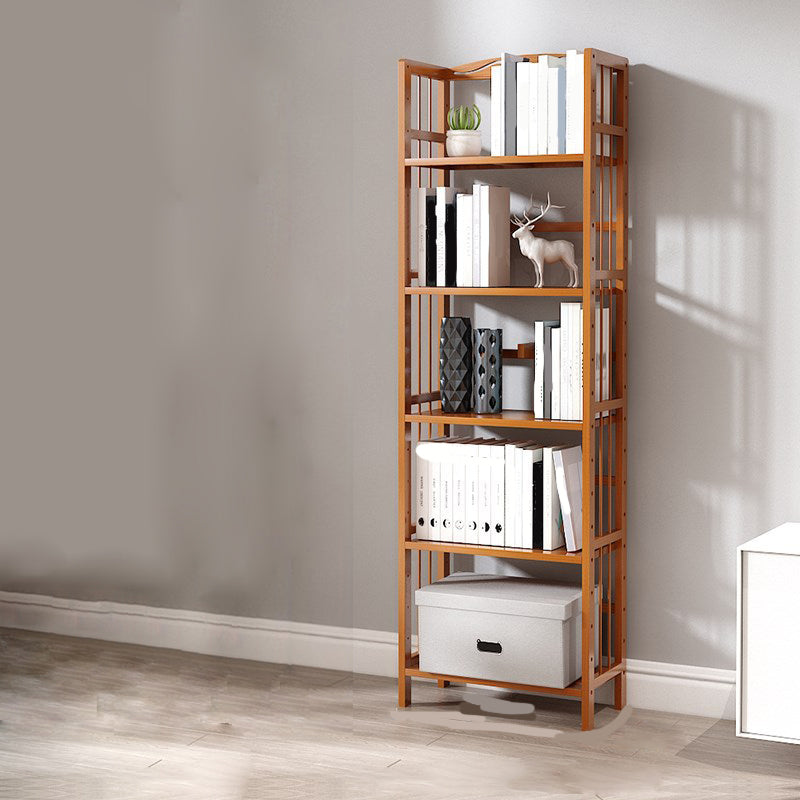 Estante de bambú vertical moderno Etagere Espresso estantería para dormitorio