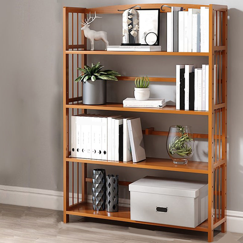 Estante de bambú vertical moderno Etagere Espresso estantería para dormitorio